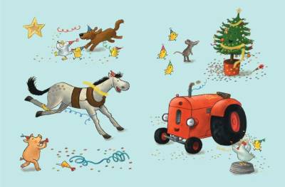 Маленький красный Трактор и новогодняя елка (ил. Ф. Госсенса). Натали Квинтарт