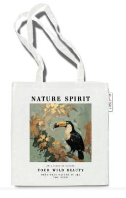 КанцЭксмо Сумка-шоппер JANE. Nature Spirit. Текстиль с принтом. Размеры: 335х370 мм, ручки