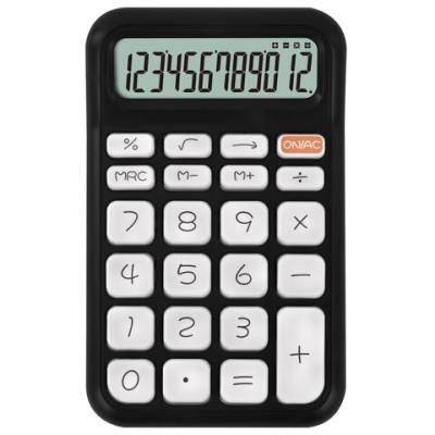 Самсон Калькулятор настольный BRAUBERG (93x148 мм), 3D кнопки, 12 разрядов, цвет черный,272954