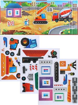 Купить книгу Игра с магнитами "Стройка" (445х200х2 мм, 3 листа) 