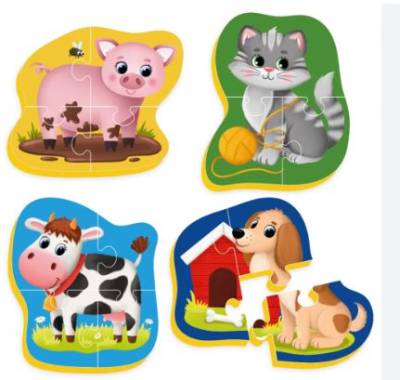 Купить Мягкий пазл "Домашние животные" в БУКВАЕШКА