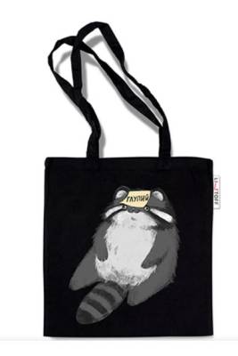 Сумка-шоппер Манул Манулыч. Текстиль с принтом. Размеры: 335х370 мм, ручки около