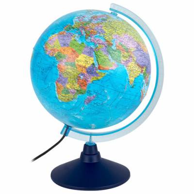 Самсон Глобус Земли политический с подсветкой. Диаметр 250мм