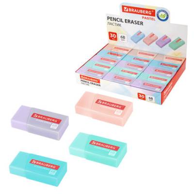 Самсон Ластик BRAUBERG, 50х24х10 мм, прямоугольный, картонный держатель, ЭКО ПВХ, 272729