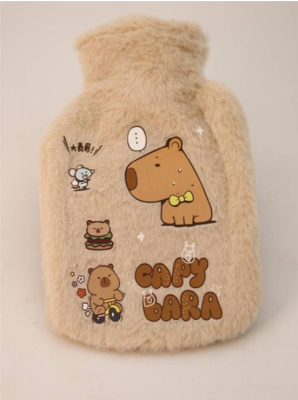 Милота Грелка мини плюшевая "Capybara", brown, 300 мл (20*12 см)