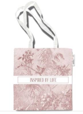 КанцЭксмо Сумка-шоппер FLOREALE. Cedar Rose. Текстиль с принтом. Размеры: 335х370 мм, ручк