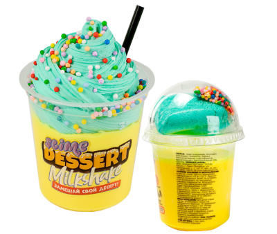 Купить ВолшМир Игрушка для детей модели "Slime" Dessert Milkshake желтый в интернет-магазине Букваешка
