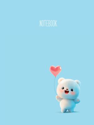 MyArt. БЛОКНОТ в клетку Милашки. Белый медвежонок