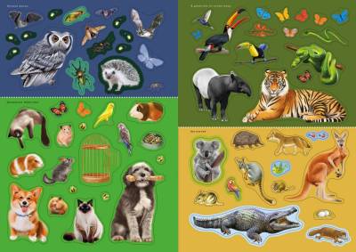 Робинс Наклейки с заданиями. Мои первые животные