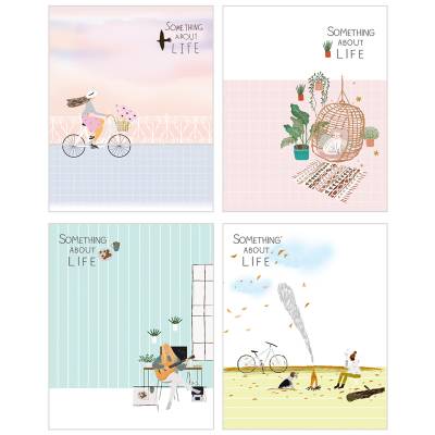 Тетрадь 96л., А5, клетка на гребне BG "Про жизнь", матовая ламинация