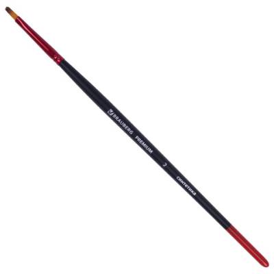 Самсон Кисть синтетика, плоская №2, BRAUBERG , 201011