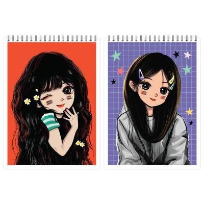 Блокнот А6 40л Милашки, клетка