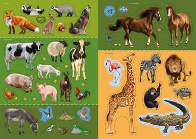 Робинс Наклейки с заданиями. Мои первые животные