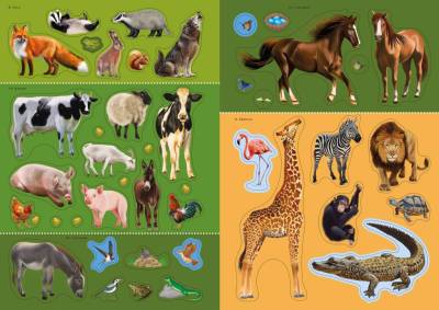 Робинс Наклейки с заданиями. Такие разные животные