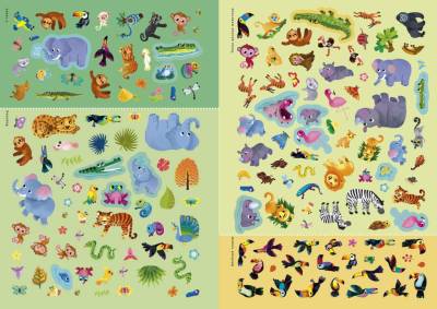 Робинс 600 наклеек. Джунгли и саванна