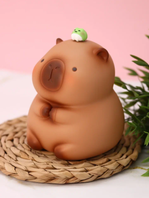 Копилка "Capybara Frog Friend", 15 см