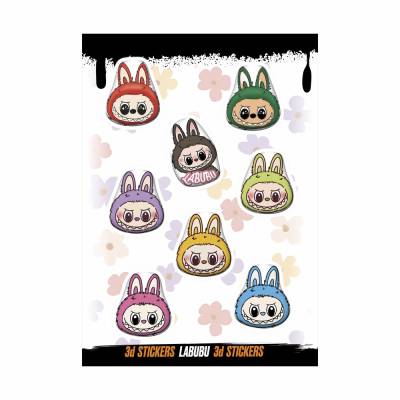 Объёмные наклейки NALEPKING "Лабубу №4", артикул RSM_0100, 1 лист